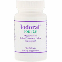 Optimox, Iodoral, IOD 12.5, 180 Comprimés