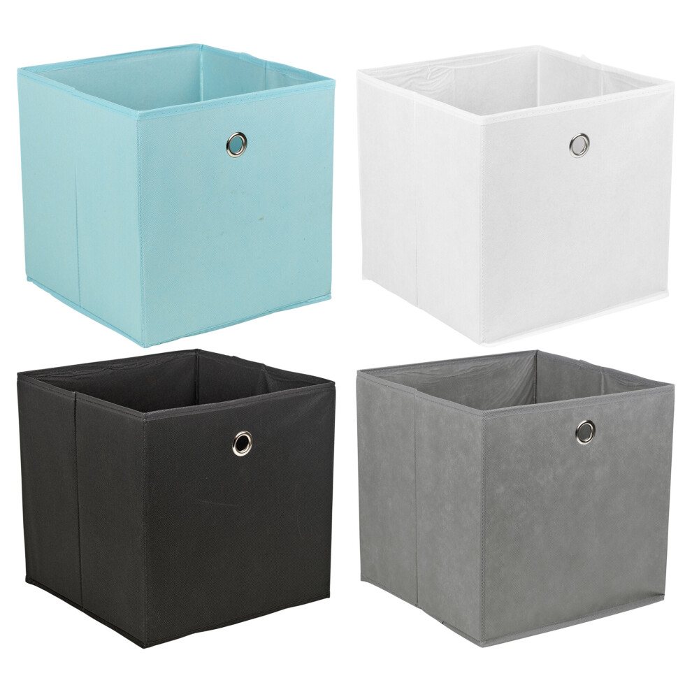Set Of 4 Foldable Non woven Fabric Collapsible Storage Basket Different Colours