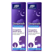 Boots Sleepeaze Snoring Relief Congestion Nasal Spray 10ml x 2