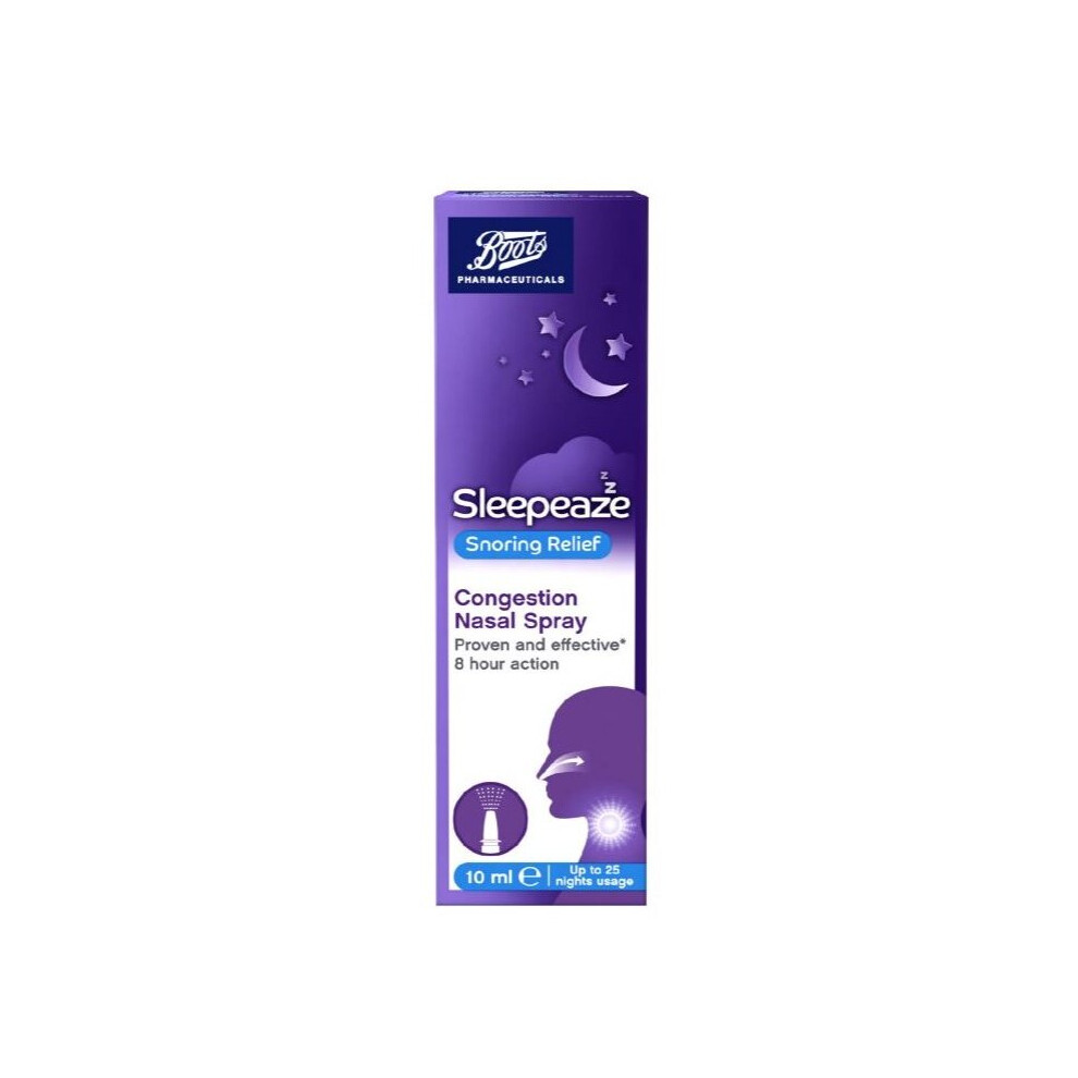 Boots Sleepeaze Snoring Relief Congestion Nasal Spray 10ml