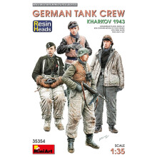 MIN35354 - Miniart 1:35 - German Tank Crew, Kharkov (Resin Heads)