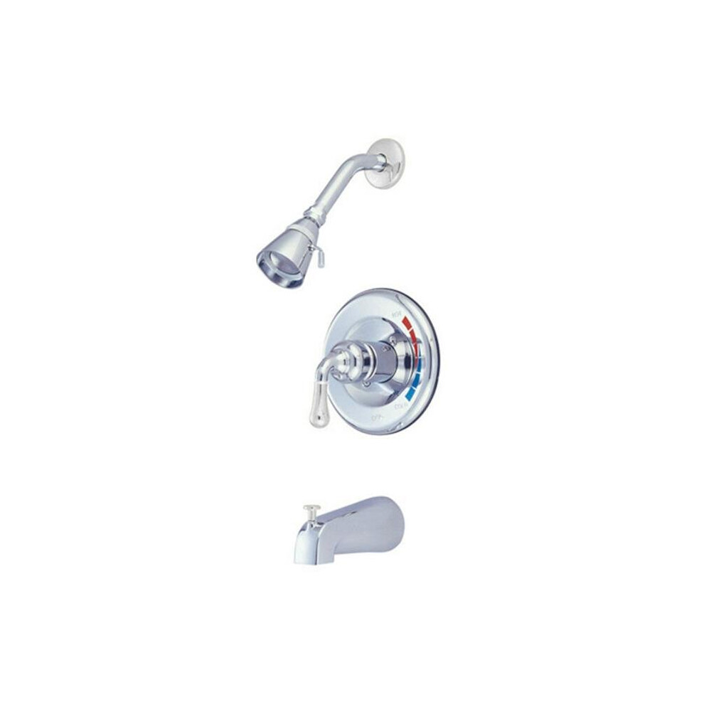 Kingston Brass Kb634 Pressure Balance Tub & Shower Faucet - Polished Chrome-Polished Brass 663370000188