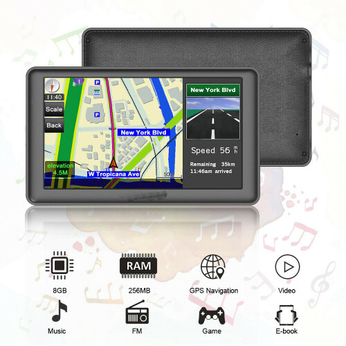 7" GPS Sat Nav Lifetime UK EU Map Navigation System 2