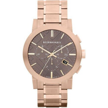 Burberry BU9353 Taupe Chronograph Zifferblatt Rose Gold plattiert Herrenuhr