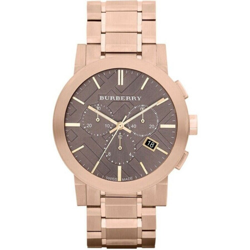 Burberry Burberry BU9353 Χρονογράφος Taupe με ροζ επιχρυσωμένο ανδρικό ρολόι