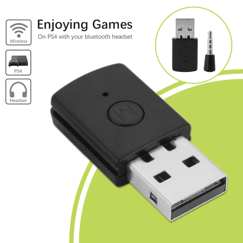 Adapter Usb Bluetooth 4.0 Dongle Receiver Wireless For Ps4 Headphone Black 9173167123828