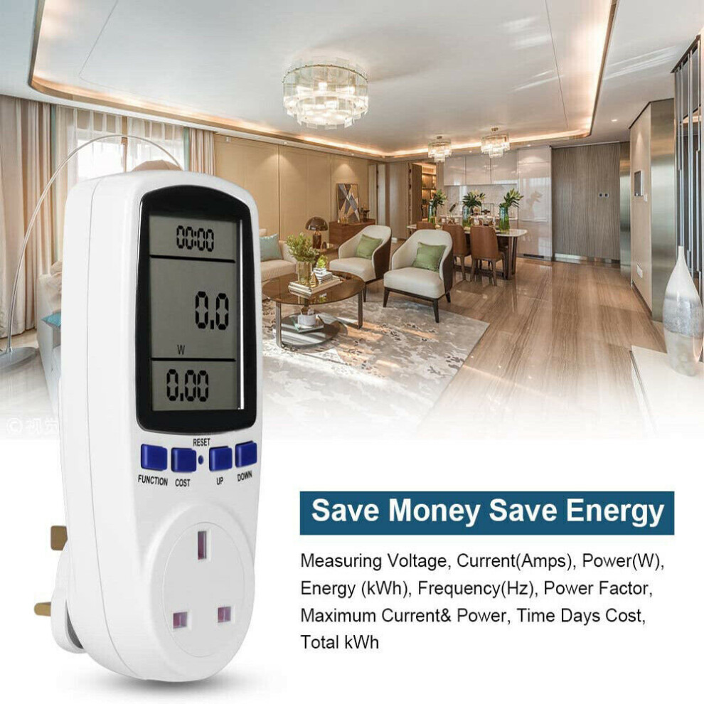 Electricity Power Consumption Meter Energy Monitor Watt Kwh Analyzer 9173167123859
