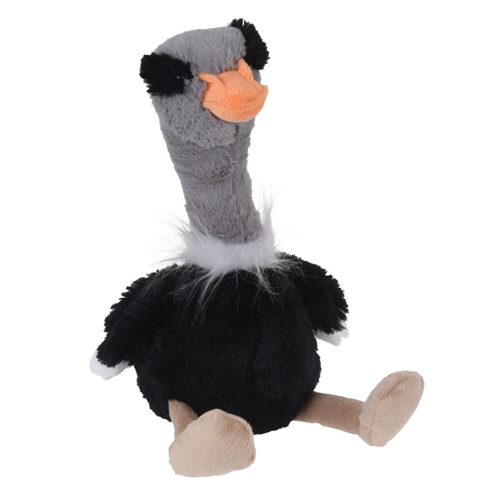 (Black ) Weighted Fabric Fur Fluffy Soft Ostrich Doorstop