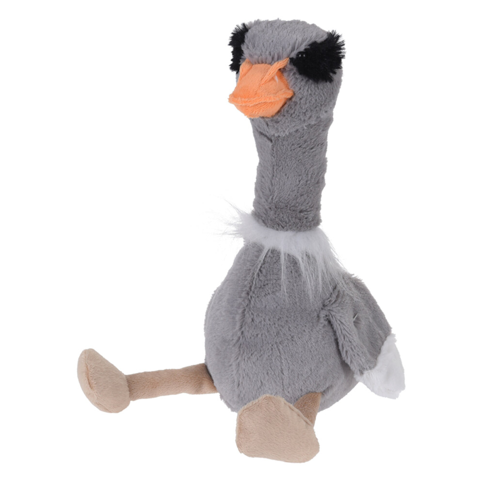 (Grey) Weighted Fabric Fur Fluffy Soft Ostrich Doorstop