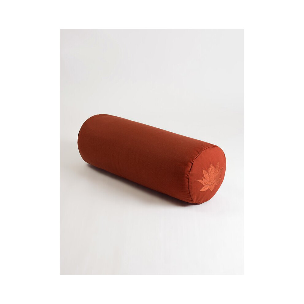 (Terracotta) Yoga Studio Organic Buckwheat Lotus Bolster