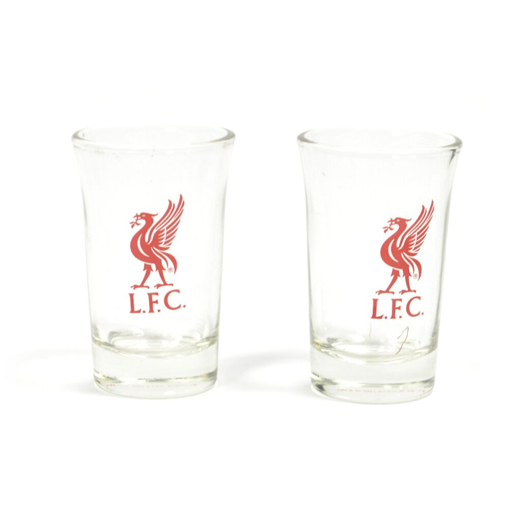 Liverpool Two Pack Word Mark Shot Glasses