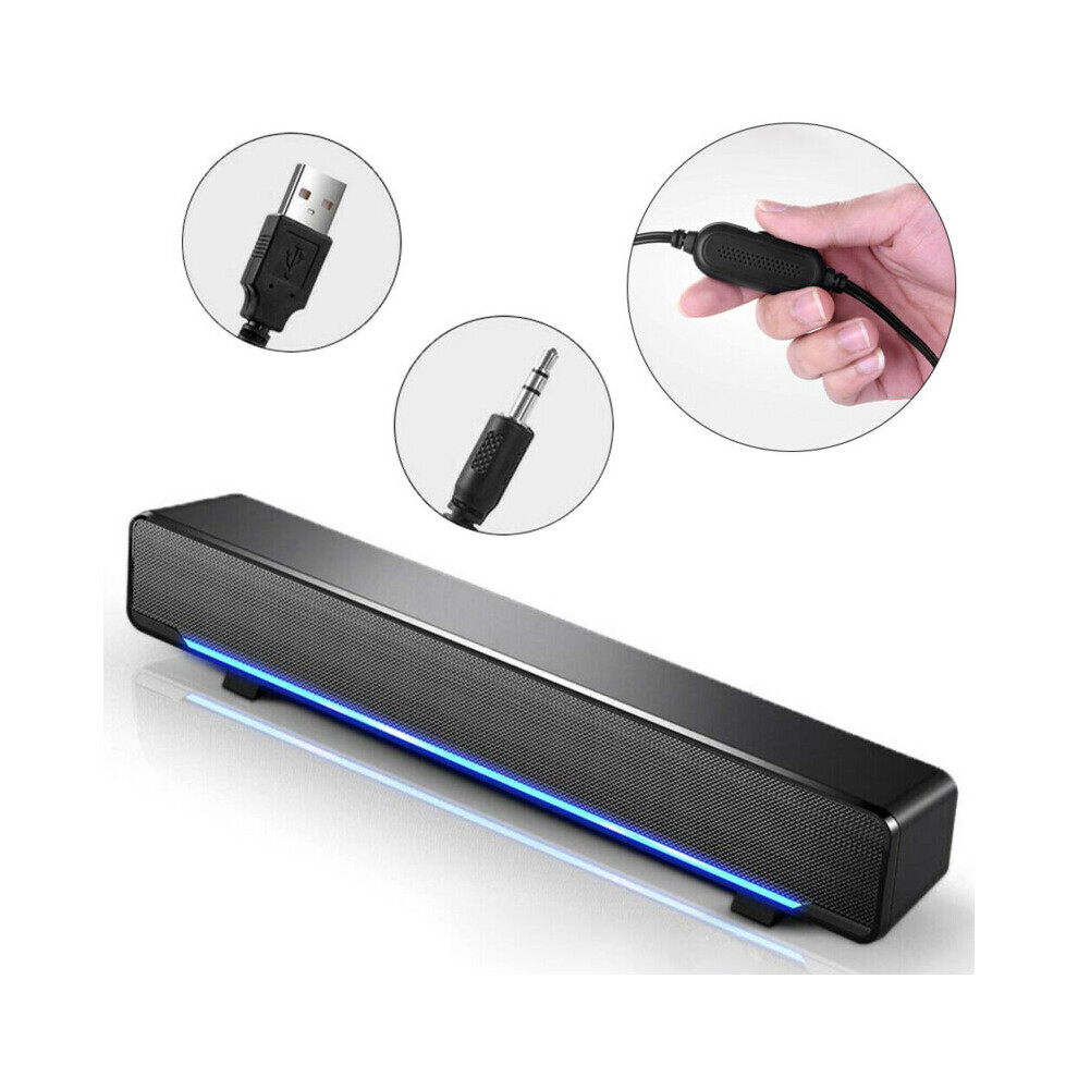 Portable Convenient Bass Stereo Speakers Home Television Computer Loud Speaker 683546227546