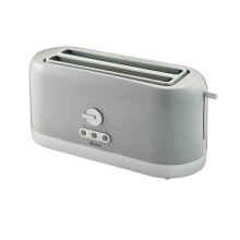 Swan 4 Slice Long Slot Toaster 1400W Variable Browning Control Reheat Defrost - Slate Grey