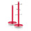 Swan Swan Retro Towel Pole and Mug Tree Set 6 Mug Capacity Non-Slip Bases Kitchen Storage Easy Clean - Red 1