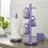 Swan Swan Retro Towel Pole and Mug Tree Set 6 Mug Capacity Non-Slip Bases Kitchen Storage Easy Clean - Purple 4