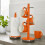 Swan Swan Retro Towel Pole and Mug Tree Set 6 Mug Capacity Non-Slip Bases Kitchen Storage Easy Clean - Orange 4