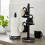 Swan Swan Retro Towel Pole and Mug Tree Set 6 Mug Capacity Non-Slip Bases Kitchen Storage Easy Clean - Black 4
