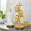 Swan Swan Retro Towel Pole and Mug Tree Set 6 Mug Capacity Non-Slip Bases Kitchen Storage Easy Clean - Yellow 4
