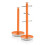 Swan Swan Retro Towel Pole and Mug Tree Set 6 Mug Capacity Non-Slip Bases Kitchen Storage Easy Clean - Orange 1