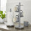 Swan Swan Retro Towel Pole and Mug Tree Set 6 Mug Capacity Non-Slip Bases Kitchen Storage Easy Clean - Grey 4