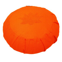 (Saffron) YS Round Lotus Organic Zafu Buckwheat Cushion