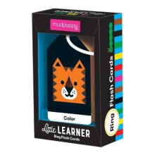 Mudpuppy Little Learner - Ringflashkort 26 holdbare dobbeltsidede former og talkort med genlukkelig ring med farverig kunst til alderen 1+ Perfek