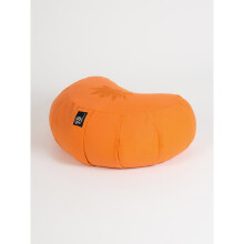(Saffron) YS Crescent Lotus Organic Zafu Buckwheat Cushion