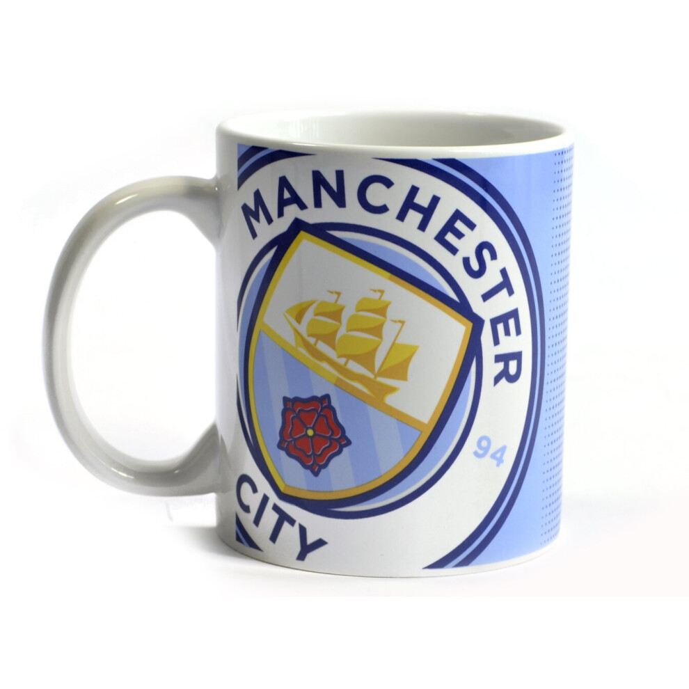 Man City Halftone 11oz Boxed Mug