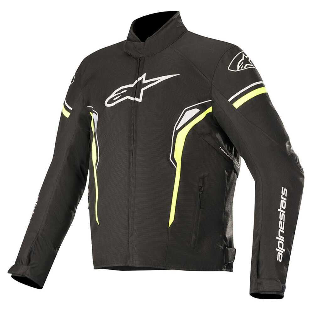 (S) Alpinestars T-SP-1 Waterproof Textile Jacket Black / Fluo Yellow