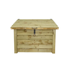 (Light Green) Wooden Storage Chest Outdoor Garden Tool Shed
