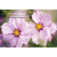 Card Box of 20 Notecards and Envelopes: Pink Cosmos: A Delightful Pack of High-Quality Flower Gift Cards and Decorative Envelopes.