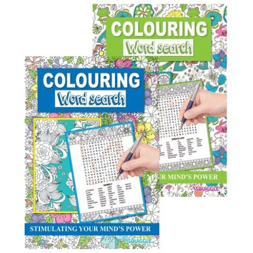 2 x Colouring Word Search Puzzle Books