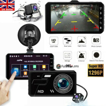 4" Car Camera Recorder Dual Front and Rear HD 1080P Dash Cam Night Vision
