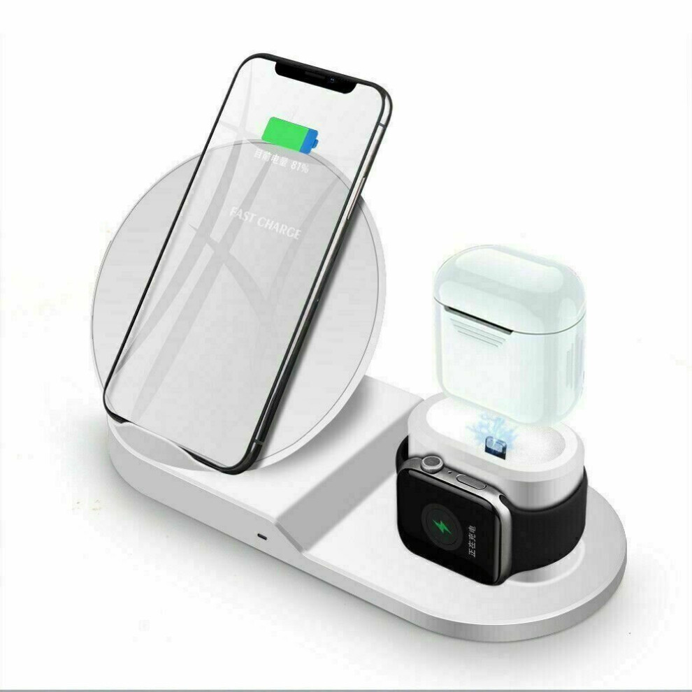 (, Others) 3 In 1 Wireless Charger Fast Charging Dock Station White 9173167124078