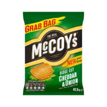 The Real McCoys Ridge Cut Cheddar & Onion 47.5g X 36 Bags