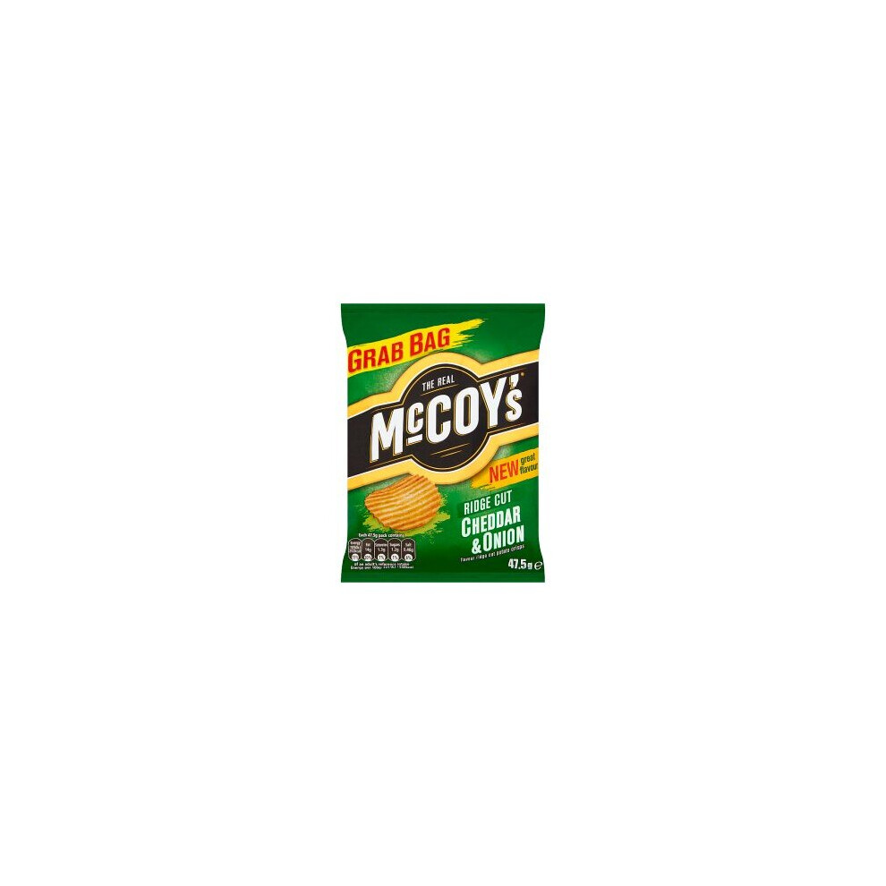 The Real Mccoy The Real Mccoys Ridge Cut Cheddar & Onion 47.5G X 36 Bags