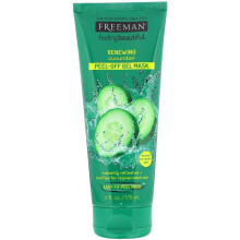 Freeman Beauty, Erneuernde Peel-Off-Gel-Maske, Gurke