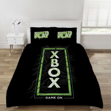 (Double) XBOX Game On Duvet Cover Set Black Bedding