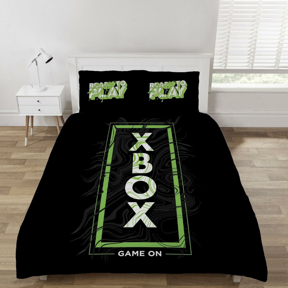Vicway (Double) Xbox Game On Duvet Cover Set Bedding Black