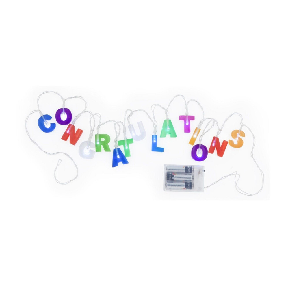 Congratulations Multicolor String LED Lights