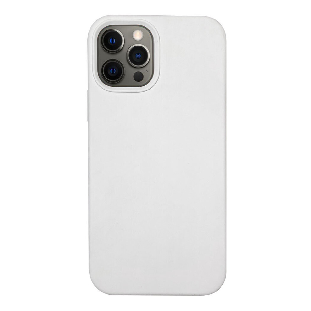 Iphone 12 Pro Silicone Case With Magnetic Ring For Magsafe Wireless Charging White 5055459312681