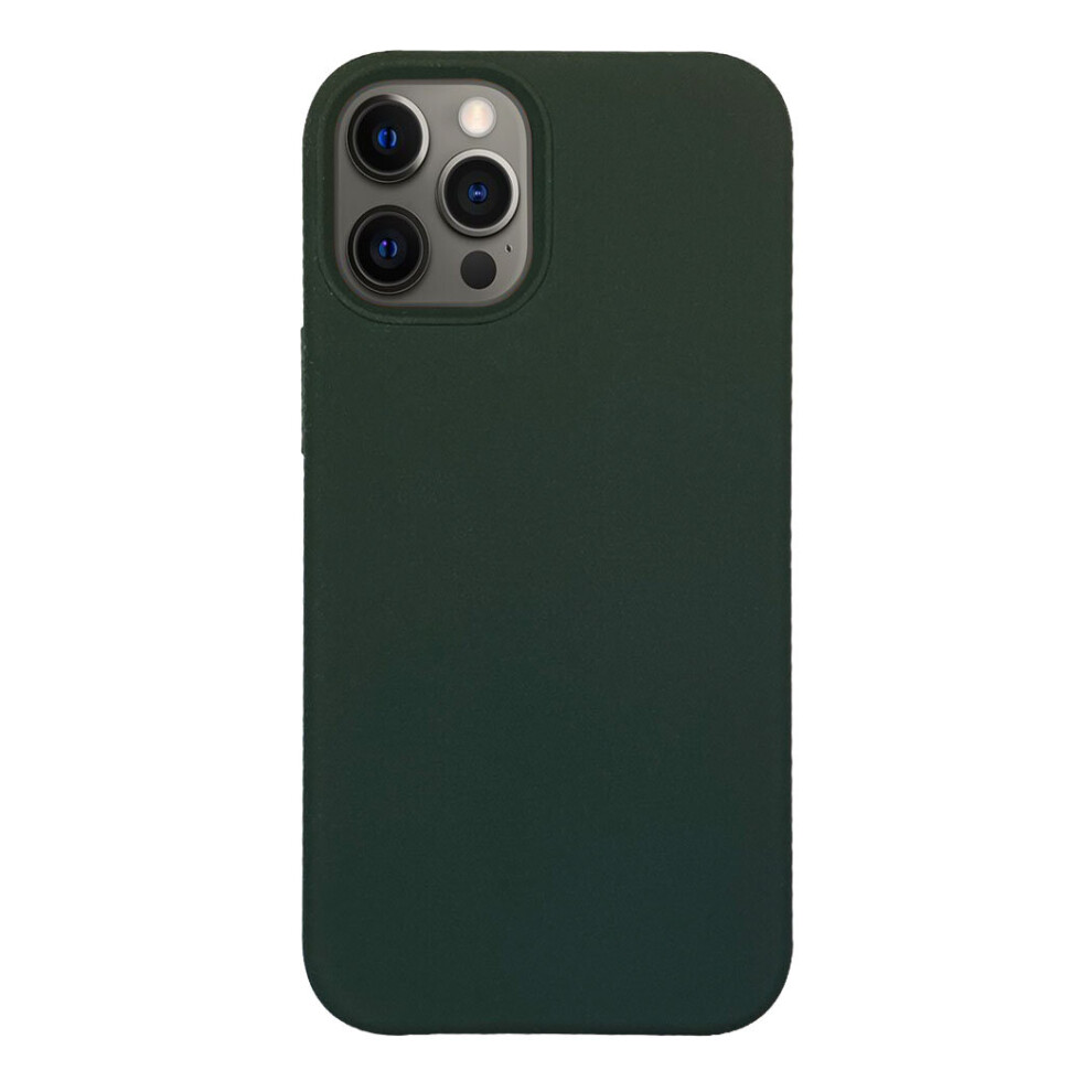 Iphone 12 Pro Max Silicone Case With Magnetic Ring For Magsafe Wireless Charging Green 5055459312742