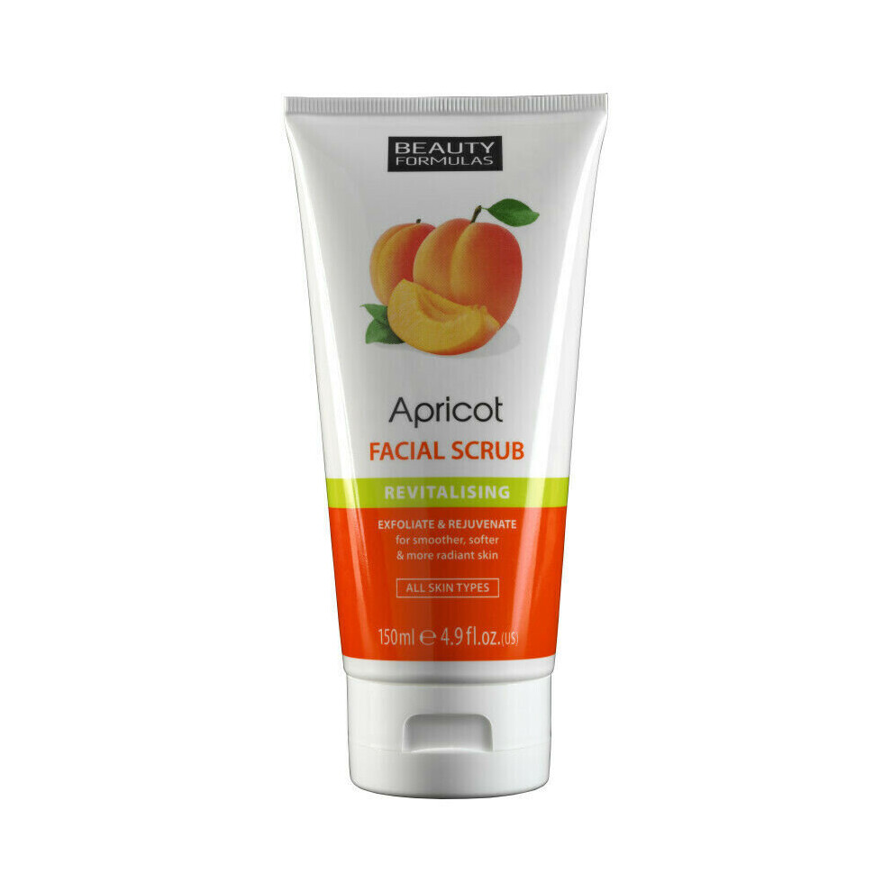 Beauty Formulas Apricot Facial Scrub Revitalising Skin Care Facial Care - 150Ml