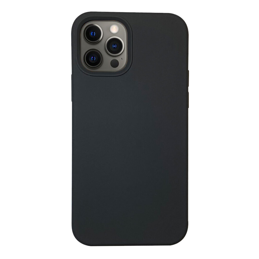 Iphone 12 Pro Silicone Case With Magnetic Ring For Magsafe Wireless Charging Black 5055459312421