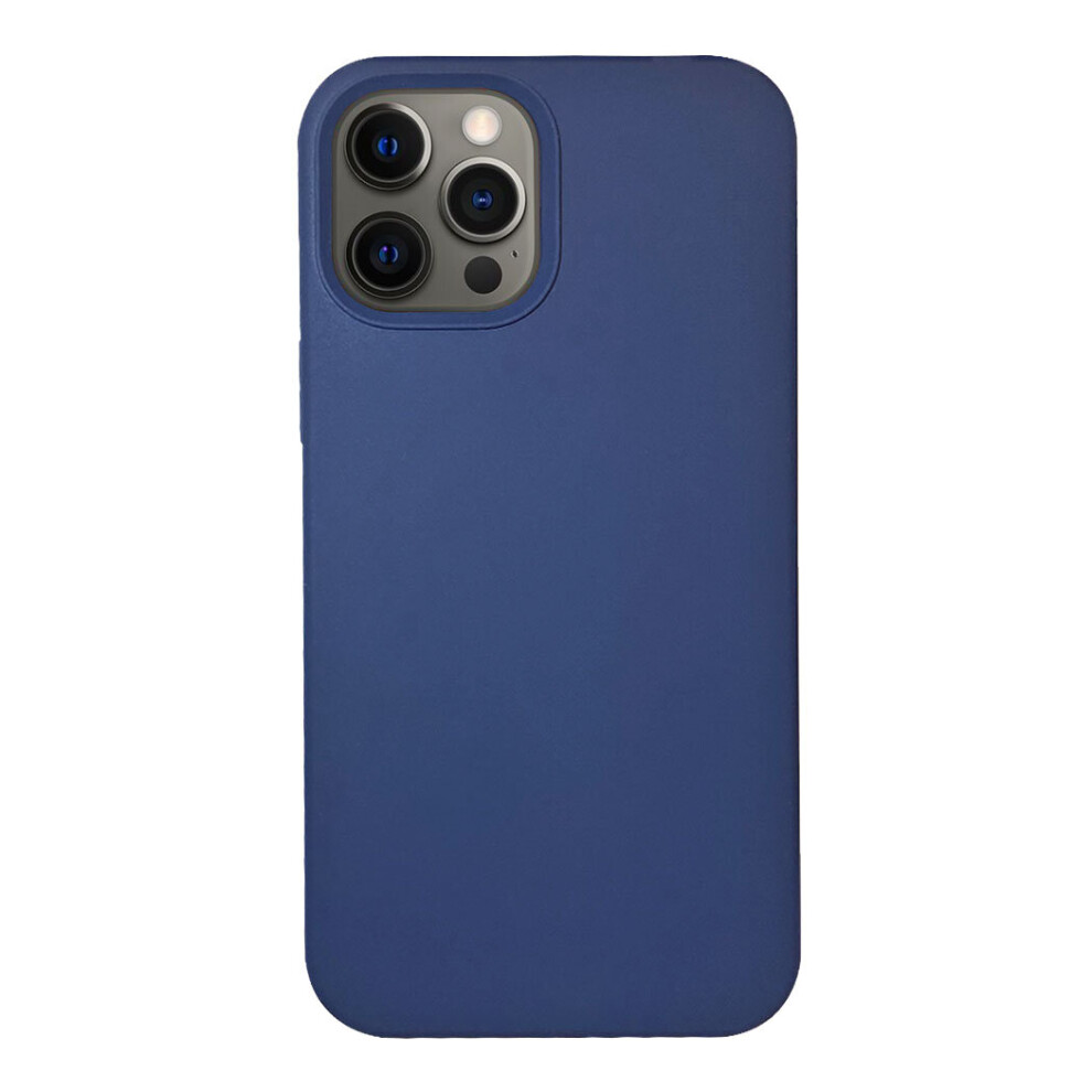 Iphone 12 Pro Max Silicone Case With Magnetic Ring For Magsafe Wireless Charging Blue 5055459312735