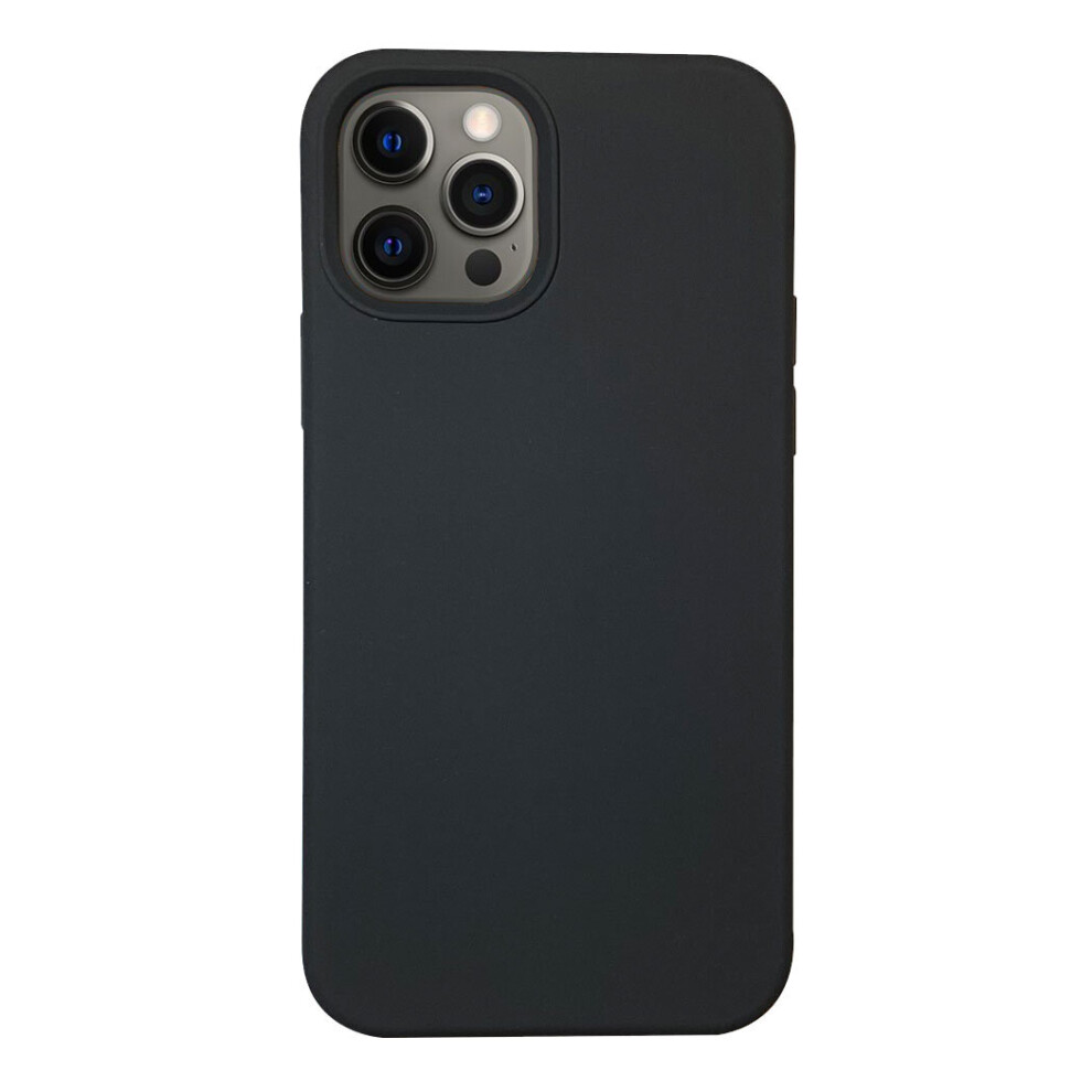 Iphone 12 Pro Max Silicone Case With Magnetic Ring For Magsafe Wireless Charging Black 5055459312438