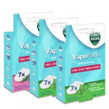 Vicks VapoPads 7-Pack - Scented Oil Pads for Humidifiers, Inhalers & Vaporizers (Menthol & Eucalyptus) - For Ages 36 Months+
