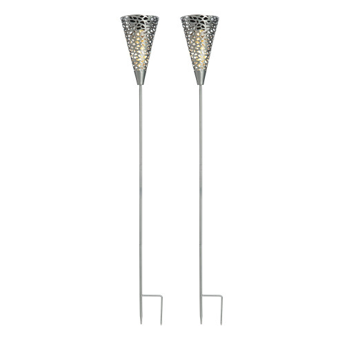 LIVIVO 2 x Solar 5 Bright LED Silhouette Garden Decorative Stake Light Lamp 1