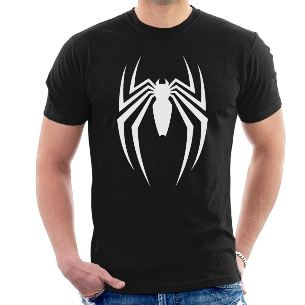 (M, Black) Marvel Contest Of Champions Spider Man Logo Men's T-Shirt