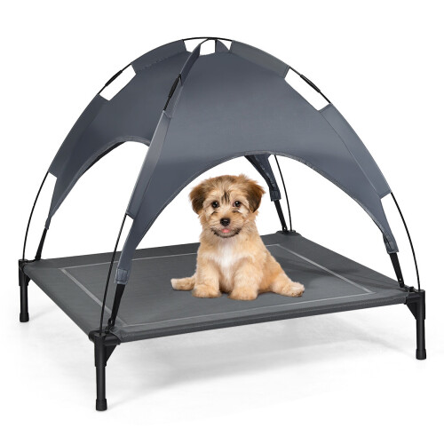 Costway Large Raised Dog Bed Puppy Pet Cot Elevated Tent Removeable Canopy